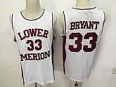 Lower Merion Aces 33 Kobe Bryant White High School Mesh Basketball Jersey,baseball caps,new era cap wholesale,wholesale hats